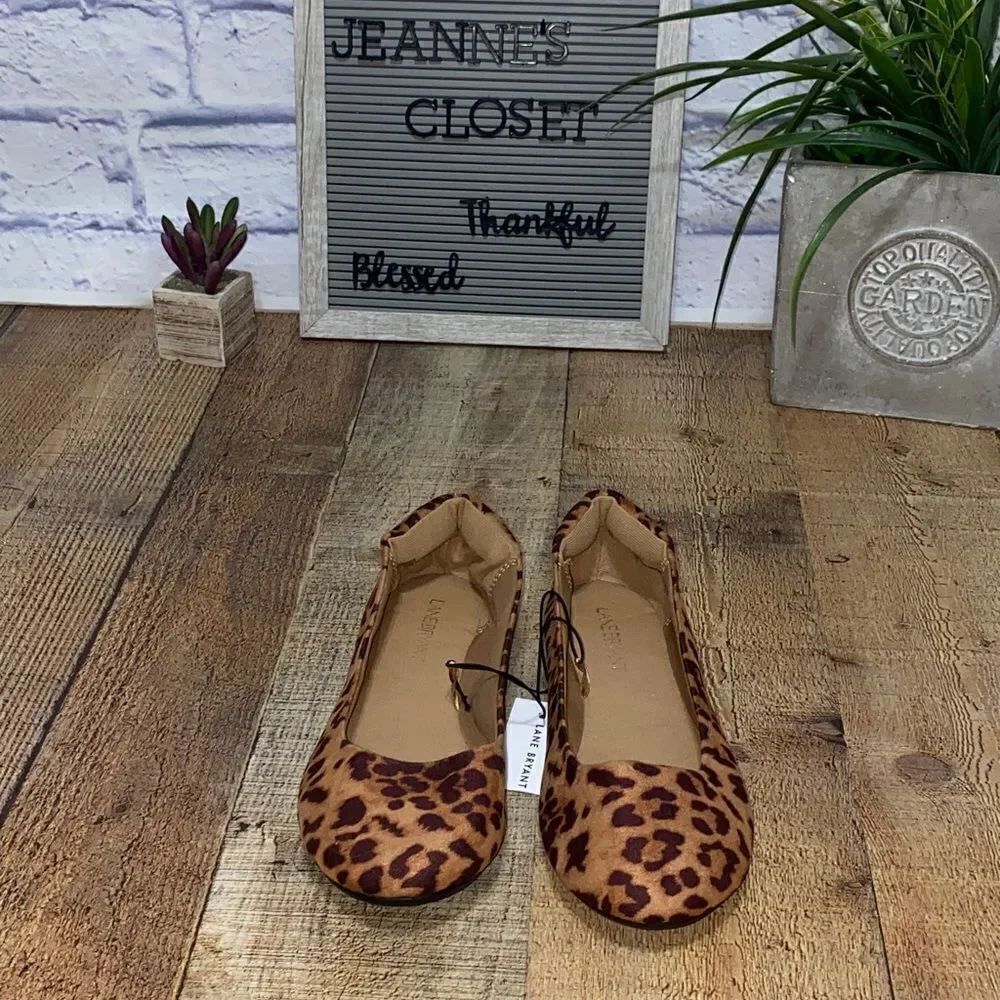 Lane Bryant Dream Cloud Round-Toe Flat - Leopard Print